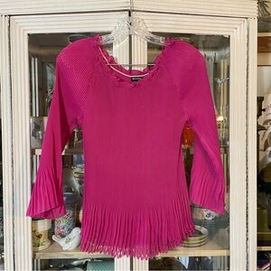 Vintage Nicolini pink pleased blouse women’s L